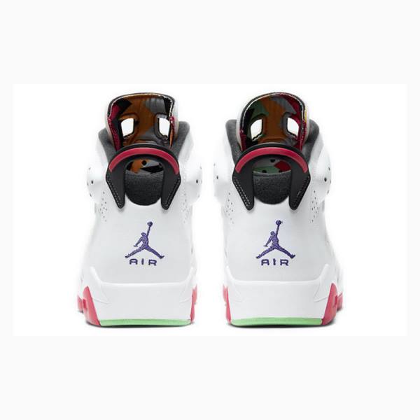 White / Rose Men's Nike Retro Hare Basketball Shoes Air Jordan 6 | JD-813QP