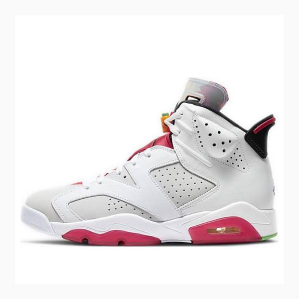 White / Rose Men\'s Nike Retro Hare Basketball Shoes Air Jordan 6 | JD-813QP