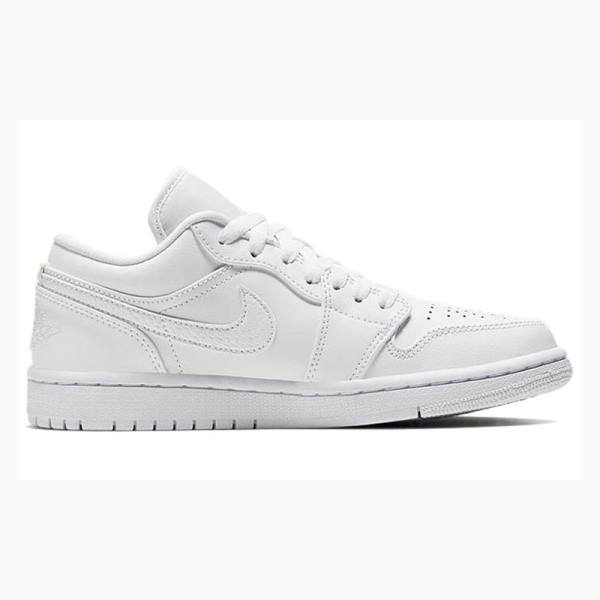 White Women's Nike Low Triple Sneakers Air Jordan 1 | JD-291XB