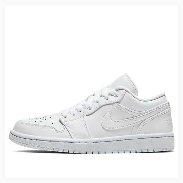 White Women\'s Nike Low Triple Sneakers Air Jordan 1 | JD-291XB