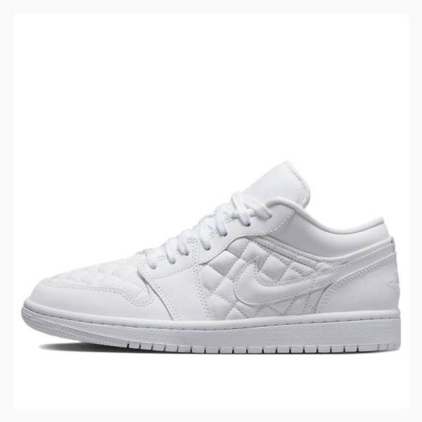 White Women\'s Nike Low Wmns Quilted Sneakers Air Jordan 1 | JD-754LJ