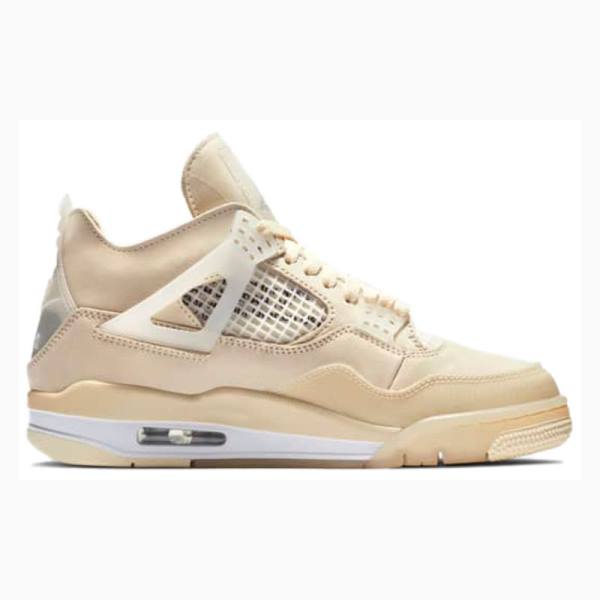 White Women's Nike Retro Basketball Shoes Air Jordan 4 | JD-457DW