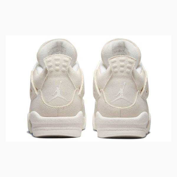 White Women's Nike Retro Blank Canvas Basketball Shoes Air Jordan 4 | JD-048NC