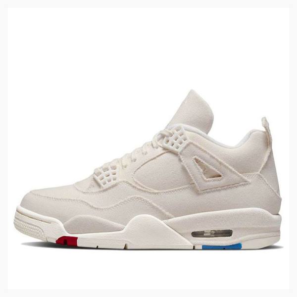 White Women\'s Nike Retro Blank Canvas Basketball Shoes Air Jordan 4 | JD-048NC