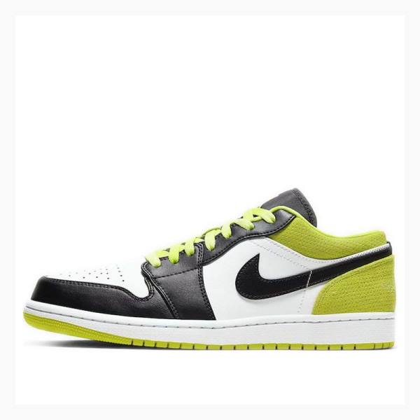 Yellow / Black Men\'s Nike Low SE Cyber Sneakers Air Jordan 1 | JD-425RK