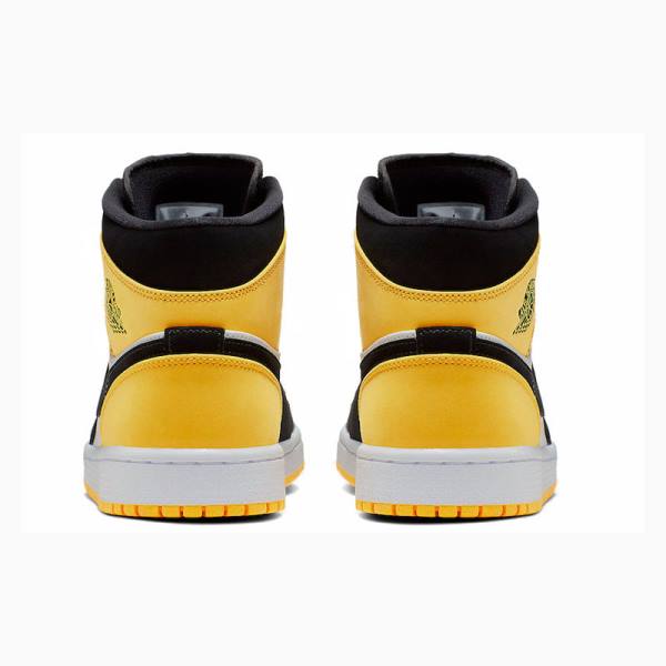 Yellow Men's Nike Mid SE Basketball Shoes Air Jordan 1 | JD-639QX